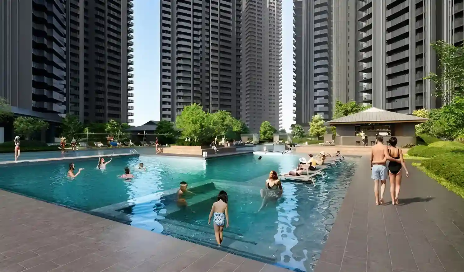 Pardos Sakura Sector 90 Gurgaon swimming pool and premium residential towers